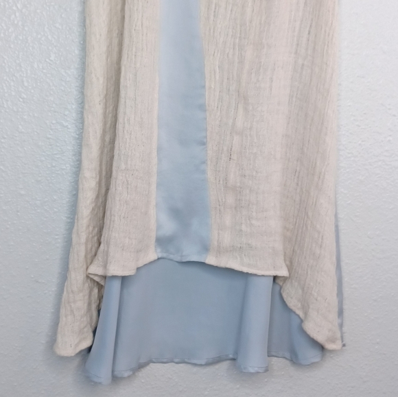 The Odells Hi-Lo Linen Silk Tank Top Blouse - Picture 6 of 15